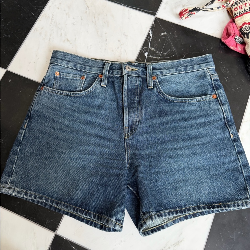 Redone high-Rise Denim Women’s Shorts - Blue